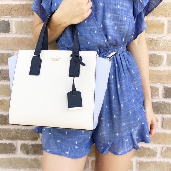 Gaby’sBags👜💕Kate spade Satchel beige purple - Picture 2 of 7